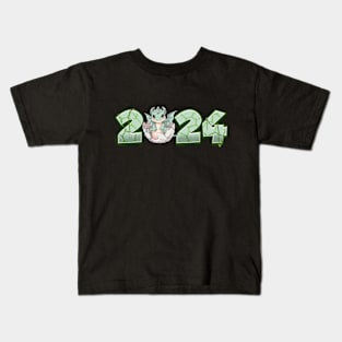 Chinese New Year 2024 Cute New Hatch Dragon Kids T-Shirt